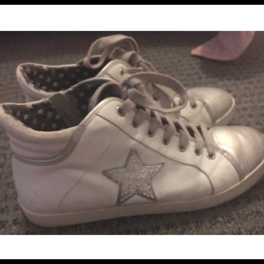 Steve Madden white star high tops